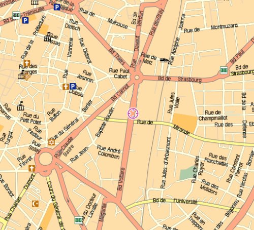 Plan d'accs  la maison diocsaine